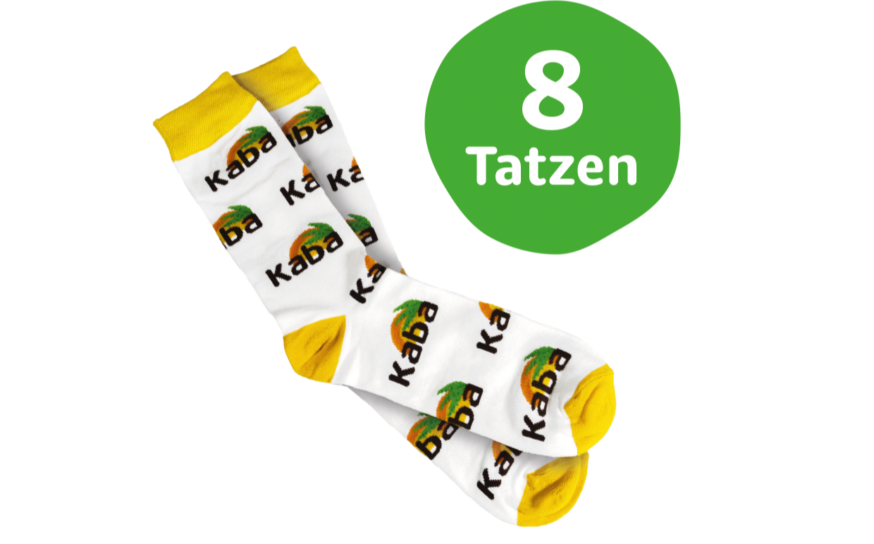 Abbildung Kaba Socken, einzulösen bei 8 Sammel-Tatzen